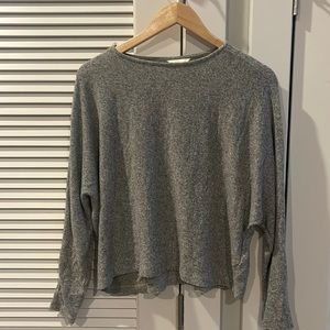 Grey cozy sweater (lighter than most sweaters but a great basic)